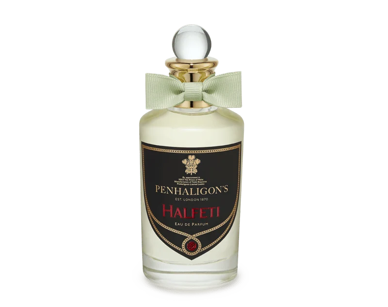Penhaligon's Halfeti perfume bottle on a white background