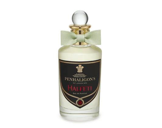 Penhaligon's Halfeti perfume bottle on a white background